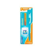 Escova Dental Precision Clean Adulto Macia + Fio Dental Slide Pro Menta - MedFio