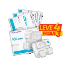 Kit Bráquete Cerâmico Ice Clear Roth Leve 4 Pague 3 - Orthometric